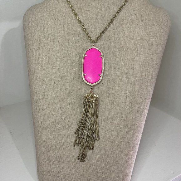 Kendra Scott Gold and Pink Rayne Necklace - Picture 3 of 3